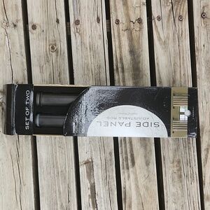 Cambria Side Panel Adjustable Rod Set Of Two Matte Brown Hand Plated